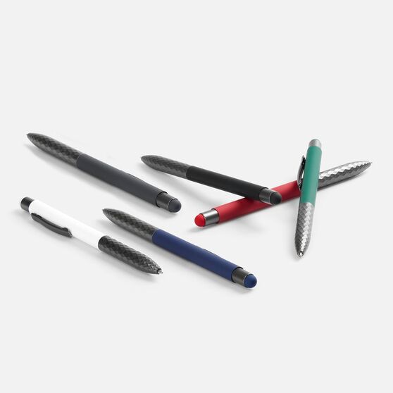 Ручка шариковая Digit Soft Touch со стилусом, серая-5