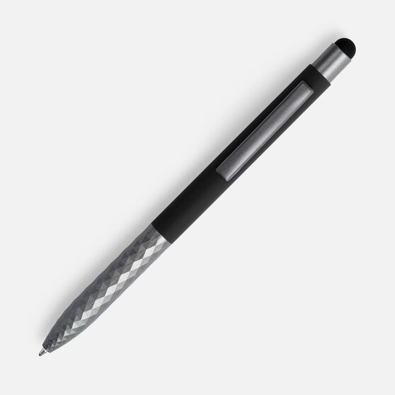 Ручка шариковая Digit Soft Touch со стилусом, черная-2