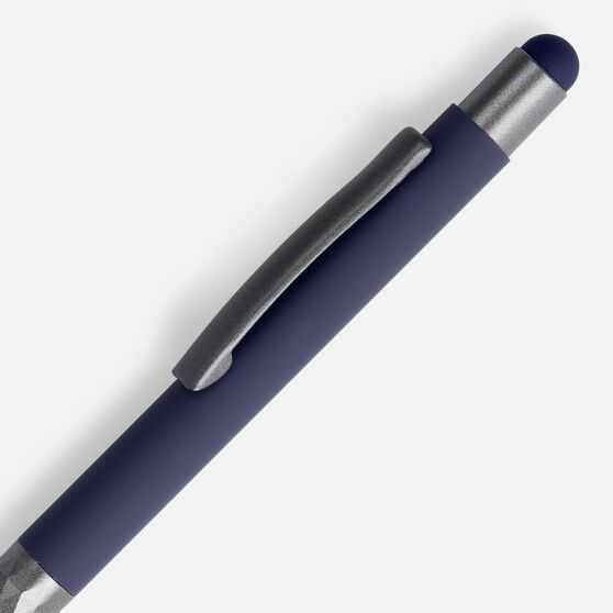 Ручка шариковая Digit Soft Touch со стилусом, синяя-3