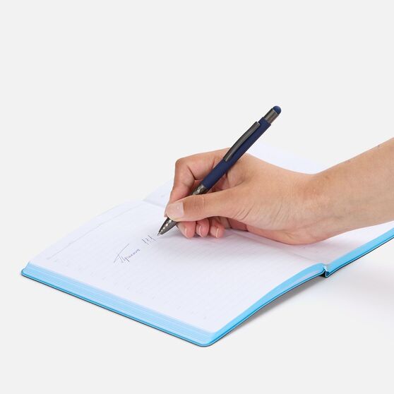 Ручка шариковая Digit Soft Touch со стилусом, синяя-4