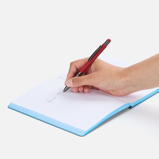 Ручка шариковая Digit Soft Touch со стилусом, красная-4