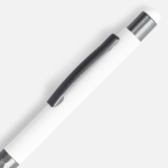 Ручка шариковая Digit Soft Touch со стилусом, белая-3