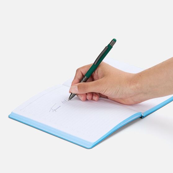 Ручка шариковая Digit Soft Touch со стилусом, зеленая-4