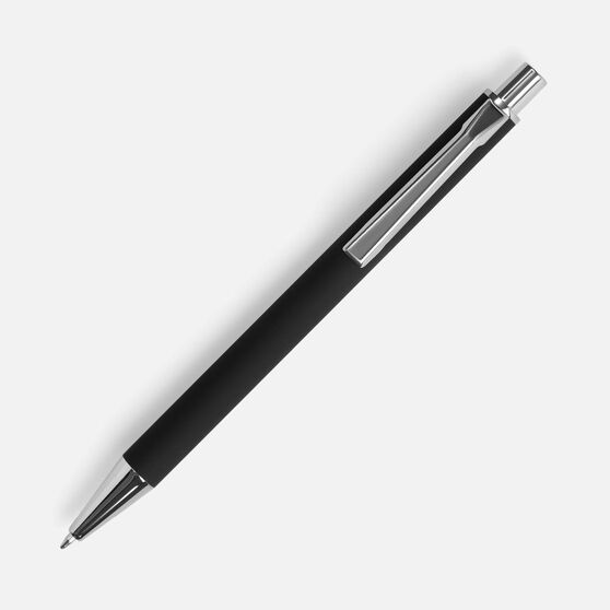 Ручка шариковая Lobby Soft Touch Chrome, черная-2