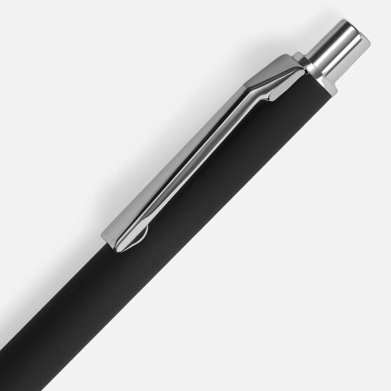 Ручка шариковая Lobby Soft Touch Chrome, черная-3