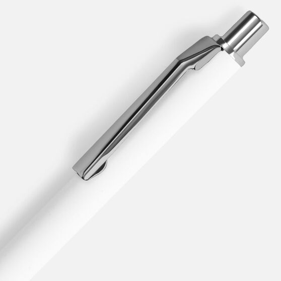 Ручка шариковая Lobby Soft Touch Chrome, белая-3