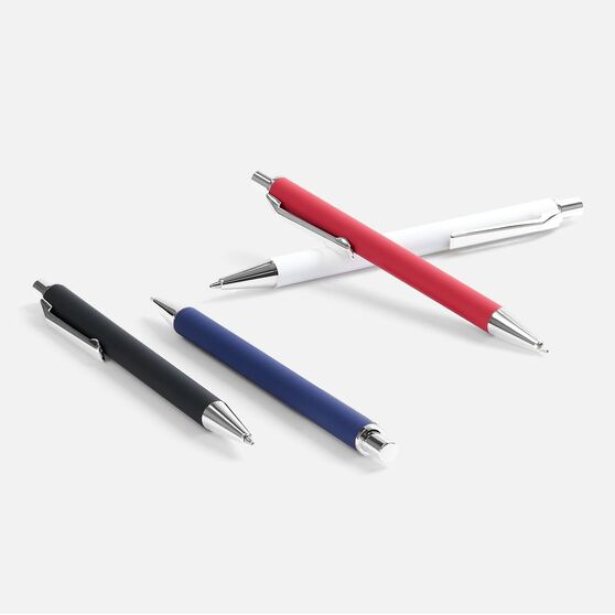 Ручка шариковая Lobby Soft Touch Chrome, белая-5
