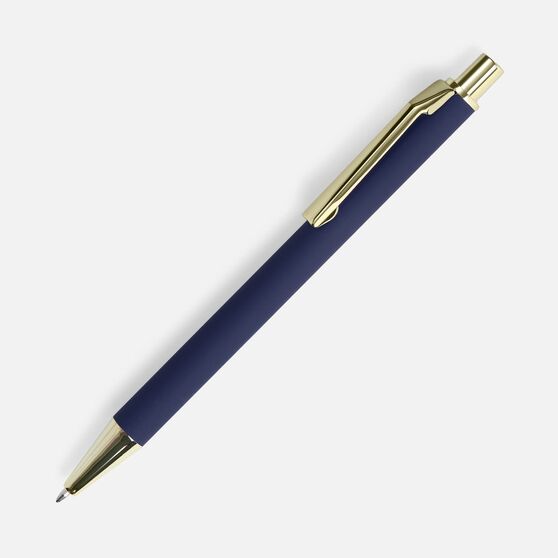 Ручка шариковая Lobby Soft Touch Gold, синяя-1