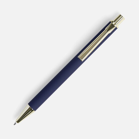 Ручка шариковая Lobby Soft Touch Gold, синяя-2