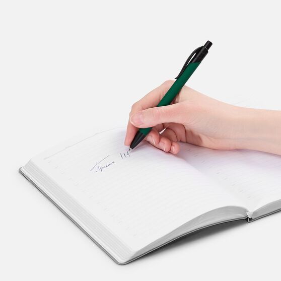 Ручка шариковая Undertone Black Soft Touch, зеленая-4