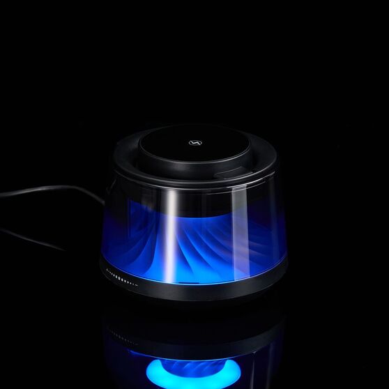 Bluetooth-колонка с подсветкой и беспроводной зарядкой Quantium, черная-6