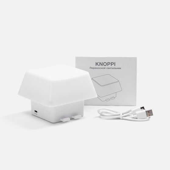 Светильник с подставкой для смартфона Knoppi, белый-6