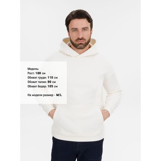 Худи оверсайз унисекс Snuggie, молочно-белое-10