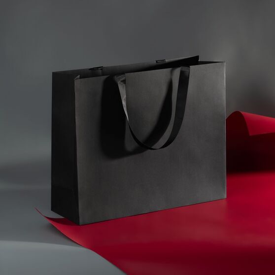 Пакет бумажный Manilla L, черный-4