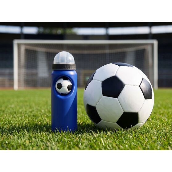Бутылка с антистрессом Footballer, синяя-8