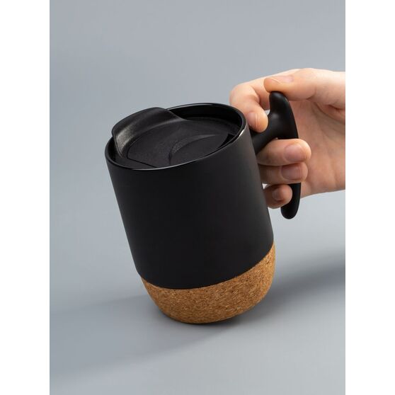 Кружка Corky Grip, черная-7