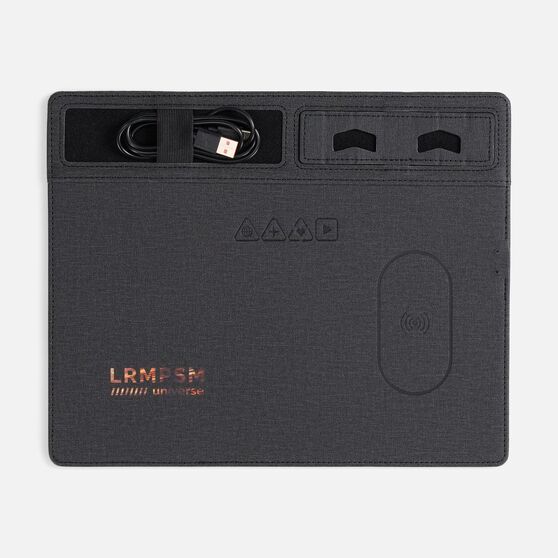 Коврик с беспроводной зарядкой Smartio, серый-8