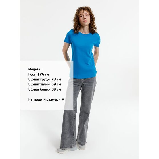 Футболка женская T-bolka Lady, бирюзовая-3