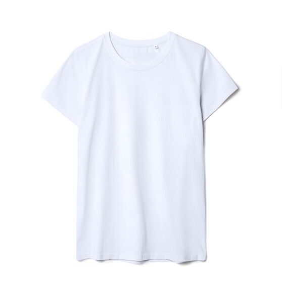 Футболка женская T-bolka Stretch Lady, белая (холодный оттенок)-1