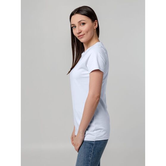Футболка женская T-bolka Stretch Lady, белая (холодный оттенок)-6
