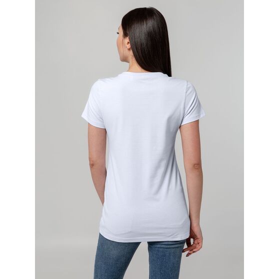 Футболка женская T-bolka Stretch Lady, белая (холодный оттенок)-7