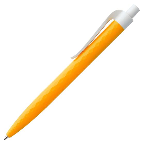 Ручка шариковая Prodir QS01 PMP-P, оранжевая с белым-2