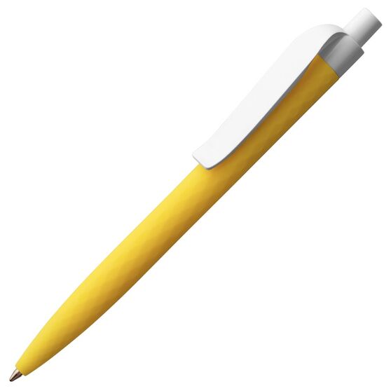 Ручка шариковая Prodir QS01 PMP-P, желтая с белым-1