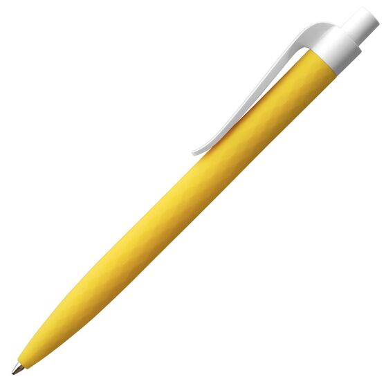 Ручка шариковая Prodir QS01 PMP-P, желтая с белым-2