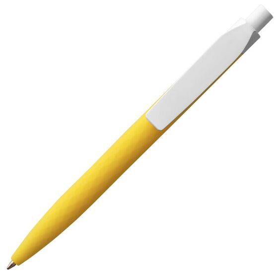 Ручка шариковая Prodir QS01 PMP-P, желтая с белым-4