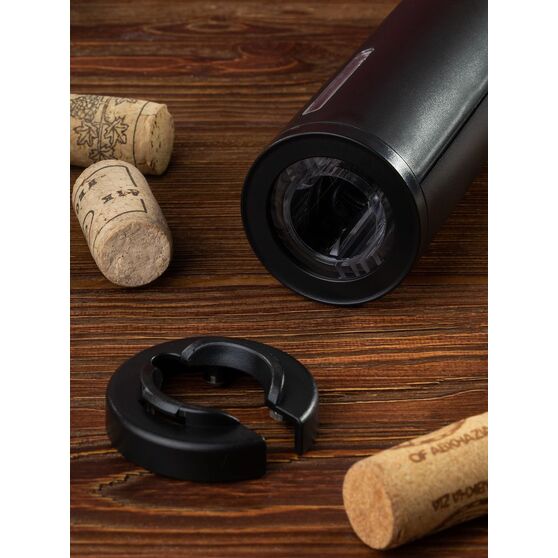 Электрический штопор с ножом для фольги Wine Crime, черный-4