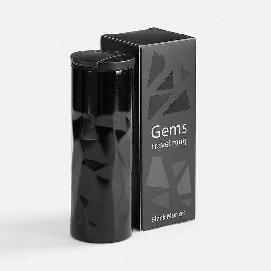 Термостакан Gems Black Morion, черный морион-11