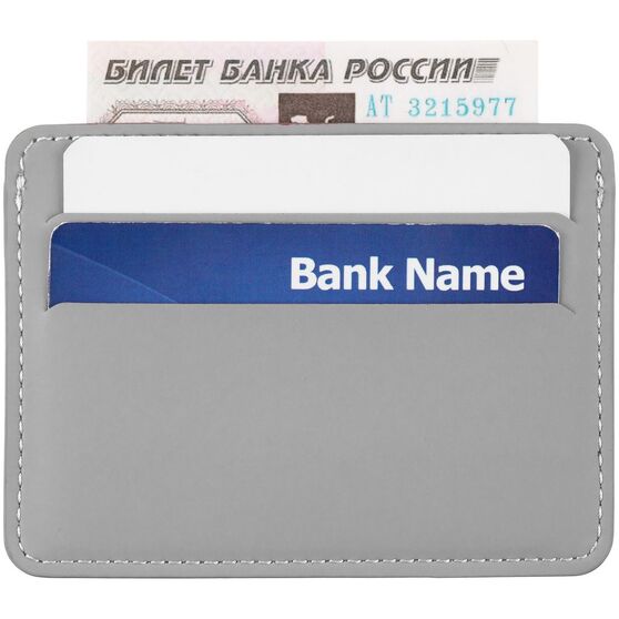 Чехол для карточек Shall Simple, серый-5