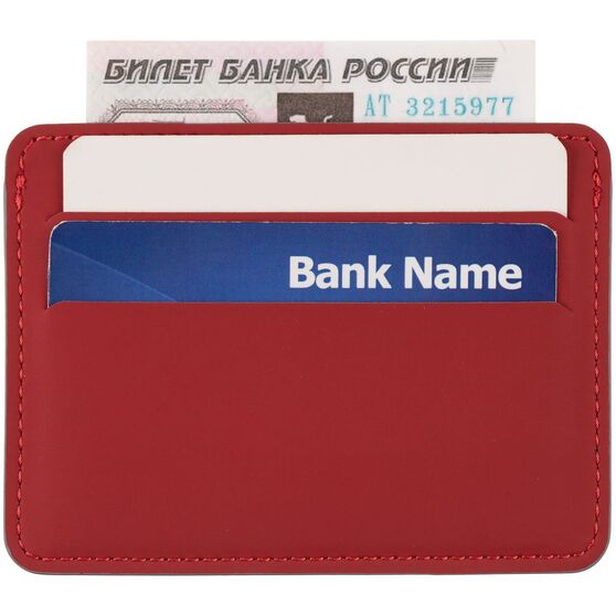 Чехол для карточек Shall Simple, красный-5