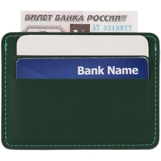 Чехол для карточек Shall Simple, зеленый-5