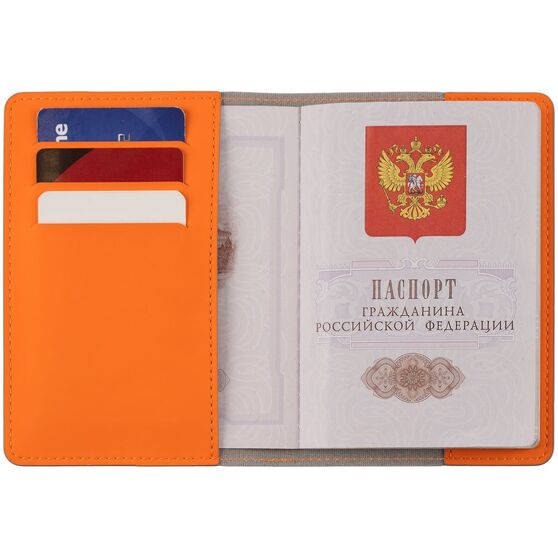 Обложка для паспорта Shall Simple, оранжевый-3