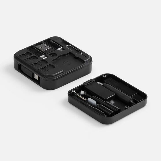 Набор для ухода за гаджетами со складным кабелем aceCase, черный-2