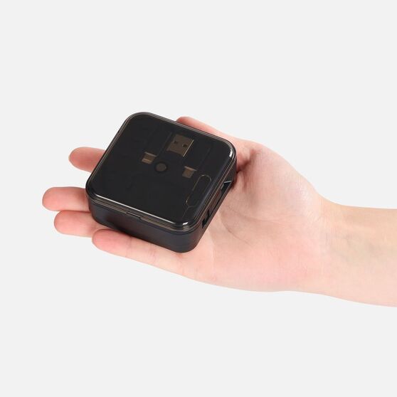Набор для ухода за гаджетами со складным кабелем aceCase, черный-6