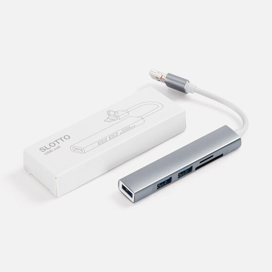 USB-хаб Slotto, серый-3