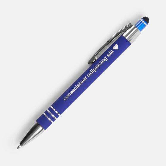 Ручка шариковая Sansen Soft Touch со стилусом, синяя-7