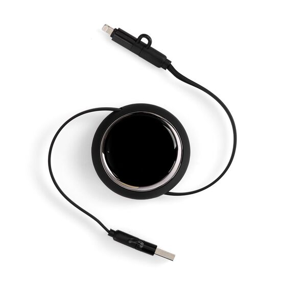 Складной кабель с переходниками pocketCoil, черный-6