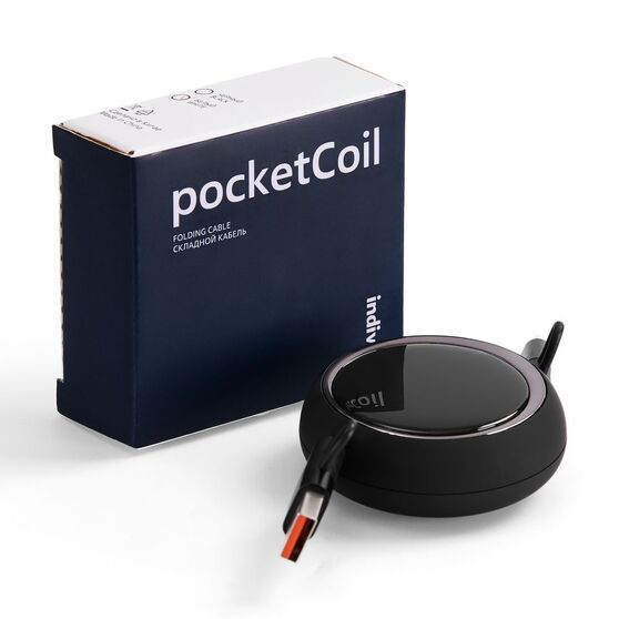 Складной кабель с переходниками pocketCoil, черный-8