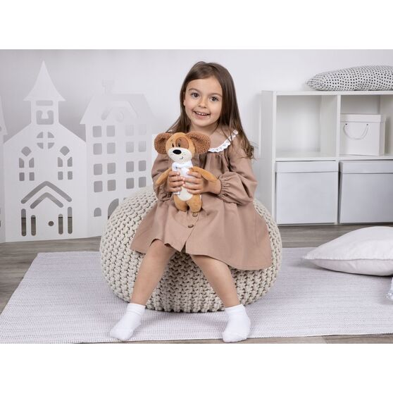 Мягкая игрушка Beastie Toys, собачка с белым шарфом-7