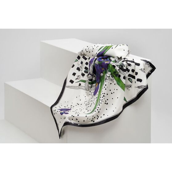 Платок шелковый Delicate, ирисы-6