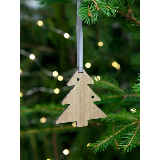 Деревянная подвеска Christmate, елочка-4