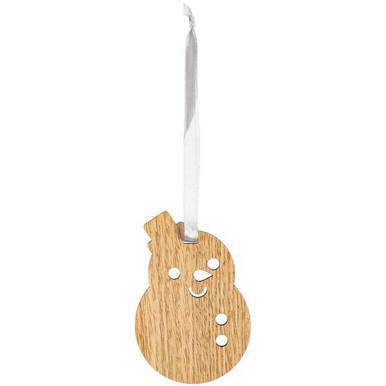 Деревянная подвеска Christmate, снеговик-2