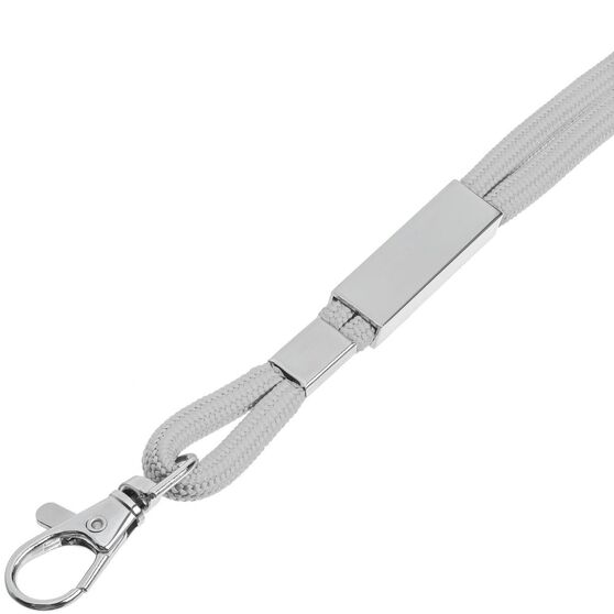 Шнурок для бейджа Tube Metal, серый-3