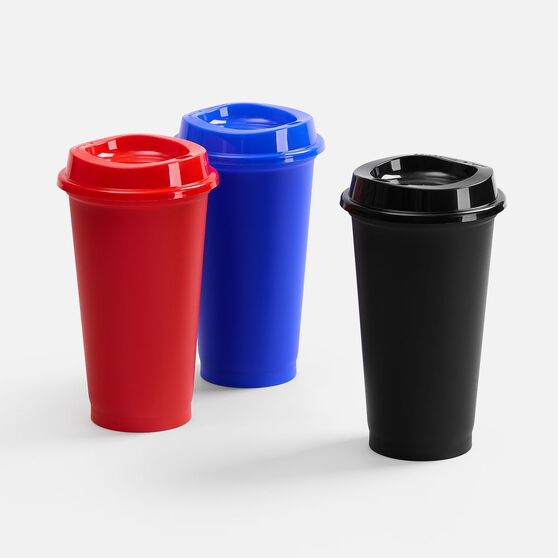 Стакан с крышкой Color Cap, ver.2, красный-4