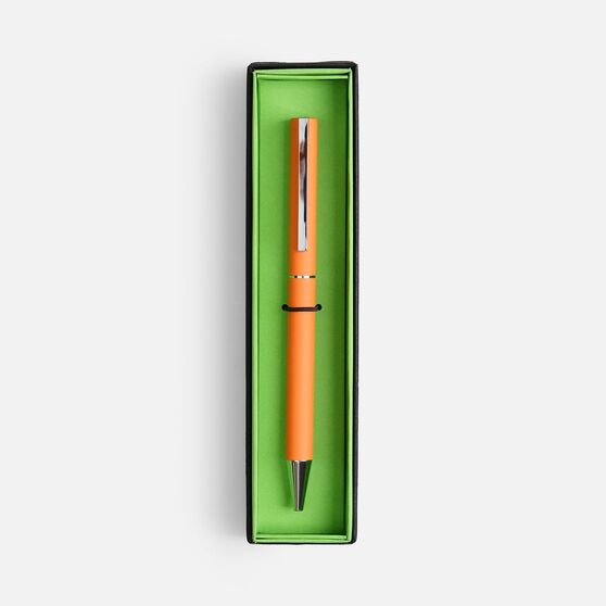 Ручка шариковая Blade Soft Touch в футляре, оранжевая-2
