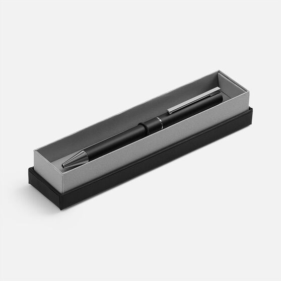 Ручка шариковая Blade Soft Touch в футляре, черная-1