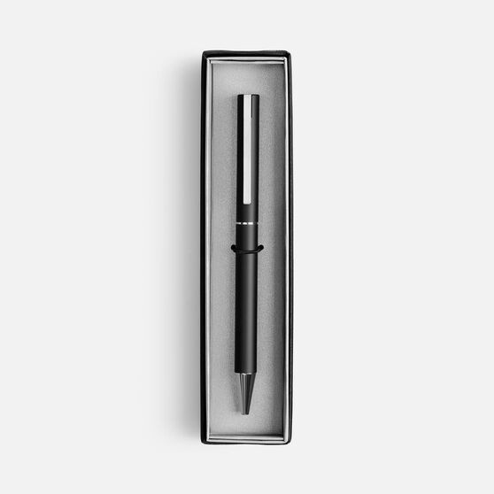 Ручка шариковая Blade Soft Touch в футляре, черная-2